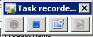 Blue Button on Task Recorder Blue Button on Task Recorder