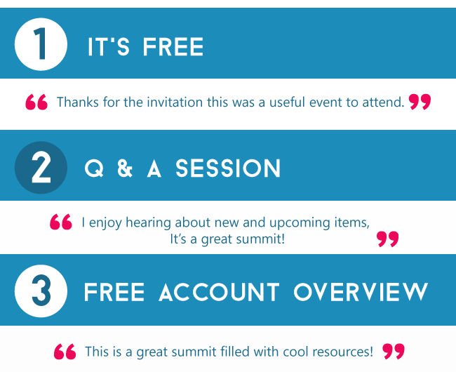1. It's Free! 2. Q&A Session 3. Free Account Overview