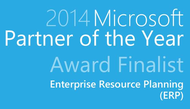 2014 Microsoft Partner of the Year Award Finalist in Enterprise Resource Planning (ERP)